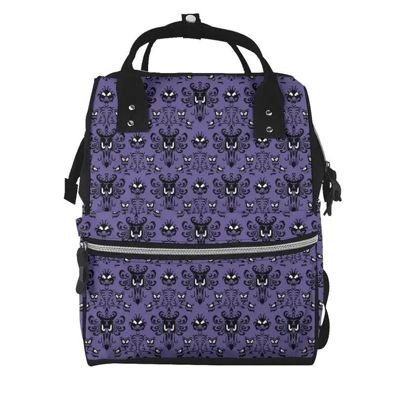 Happy Haunted Mansion Diaper Backpack Multifunction Maternity Mummy Diaper Bag for Baby Large Capacity Waterproof Nappy Bags