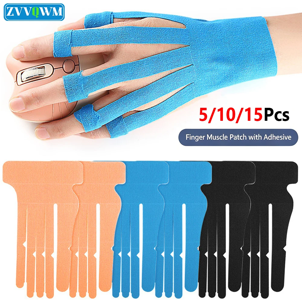 5/10/15 Stück vorgeschnittenes Kinesiologie-Tape für Finger und Handgelenk, Fingergelenk-Stütztape, elastische Sport-Tapes für Gaming-Handschutz