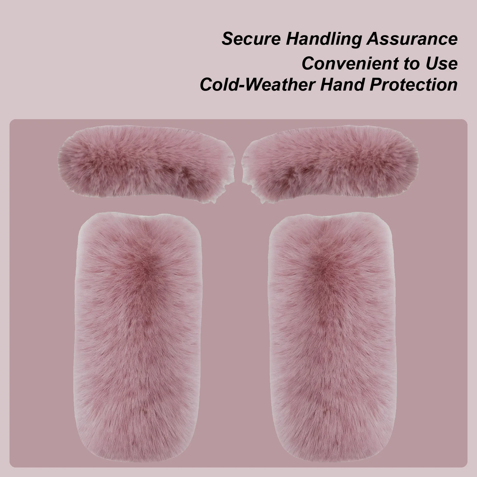 Motorcycle Handle Cover Plush Windproof Guard Handlebar Grip Cover For Motorbike Riding Snowmobile Atv Winter Summer Cycling