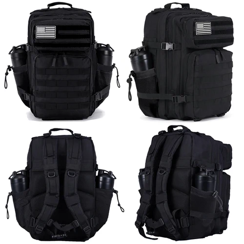Imagen 2 del producto Mochila táctica de 25L, 35L, 45L, para hombres y mujeres, deportes al aire libre, viajes, gimnasio, senderismo, Molle, militar, Camping, caza, mochila de supervivencia