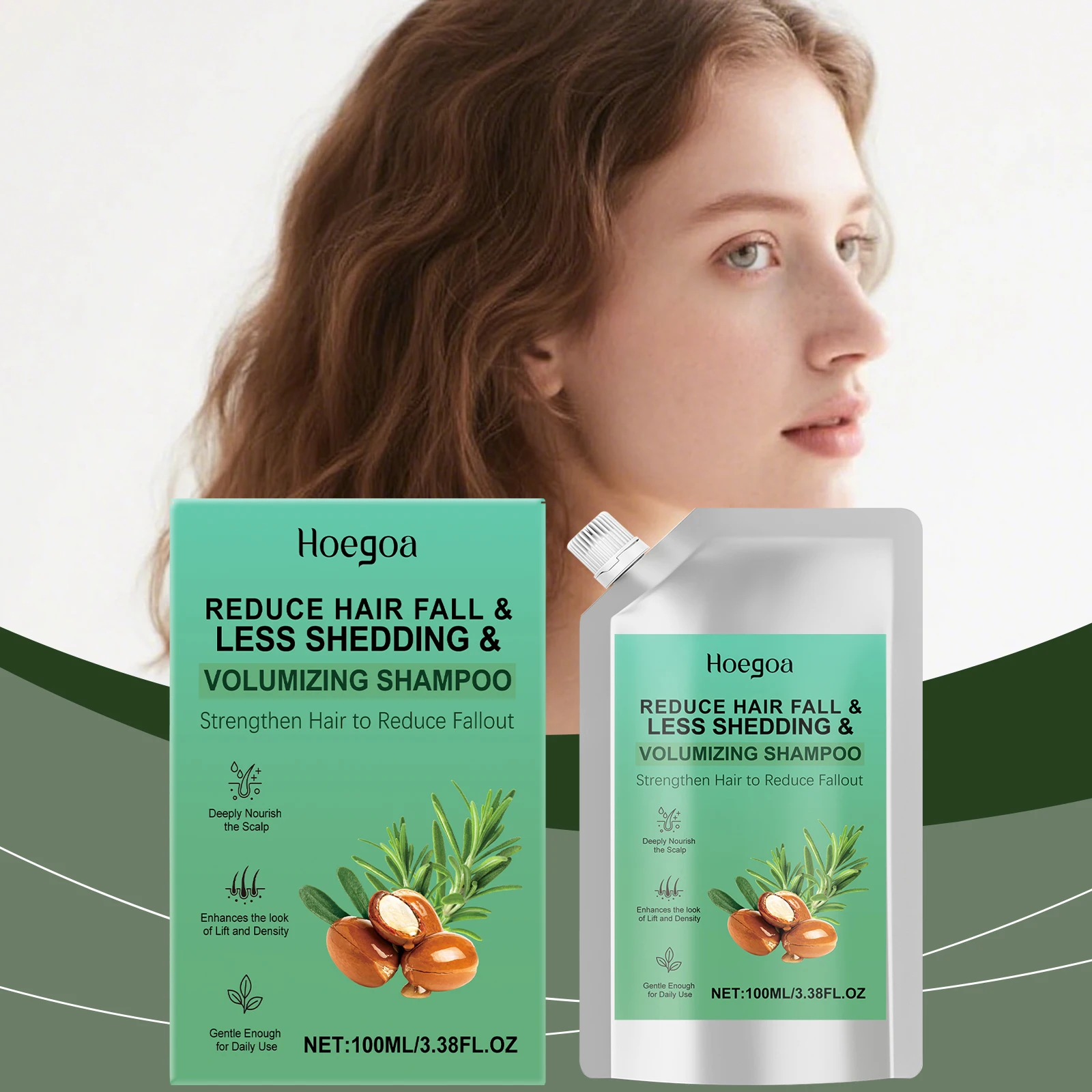 

Шампунь для ухода за объемом — ежедневный нежный шампунь для разглаживания прядей волос, улучшения блеска и добавления легкого объема