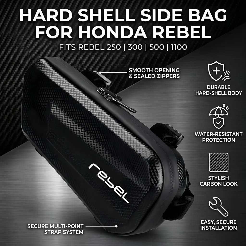 Easy To Clean Large Capacity EVA Motorcycle Saddle Bag Tool Bag With LOGO For HONDA REBEL1100 DCT 2023 CMX1100 Rebel 1100 MT