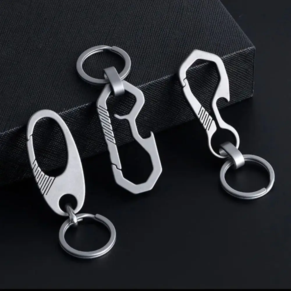 Special Shapes Car Key Chain Titanium Alloy Hi-end Bottle Opener Keychain Lightweight Fidget Men's Outdoor Keyring Men
