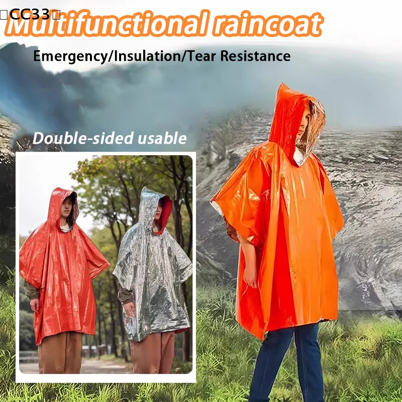 Awaryjne poncho przeciwdeszczo – Survival Blanket Reflective recenzja i cena