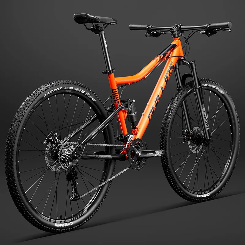Bicicleta de Montaña Nueva en Existencia, Rodado 26, 27.5 y 29 Pulgadas, 24, 27 y 30 Velocidades, Doble Amortiguación, Frenos de Disco, Color Naranja, Bicicleta de Carretera para Adultos