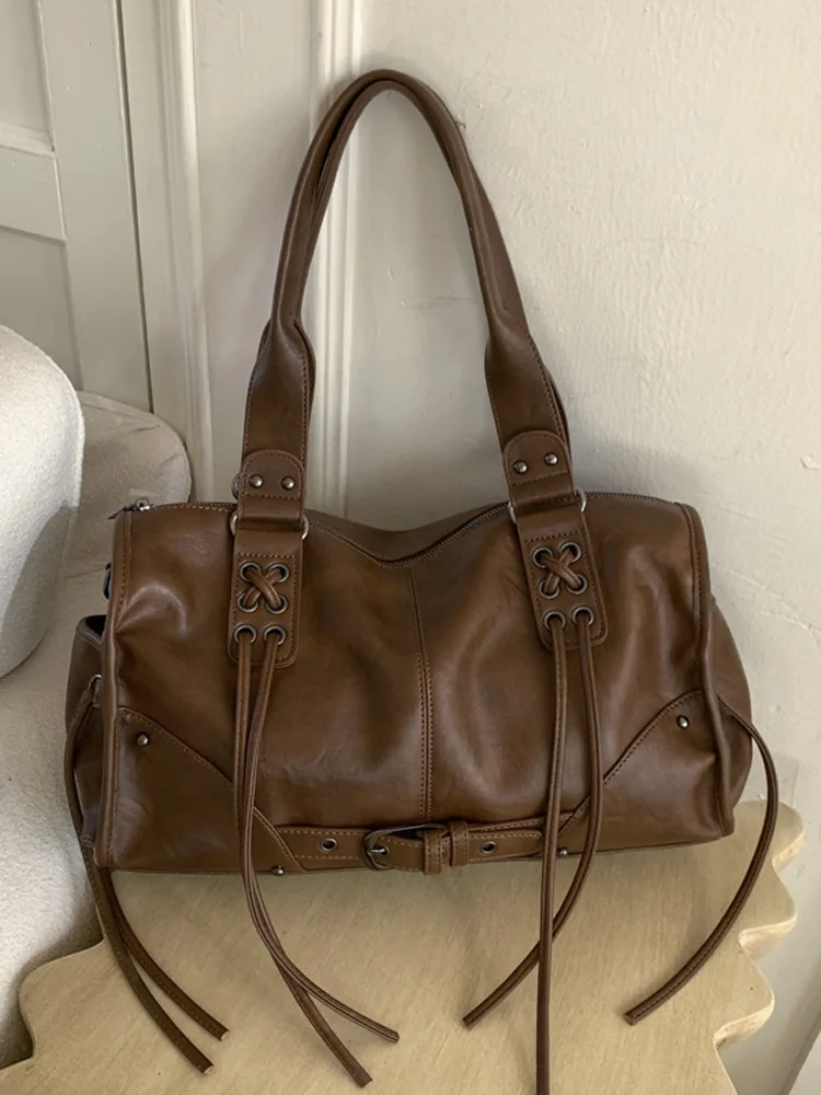 

Soft Interior Compartment Shoulder Bags High Quality Contrasting Colors Bags for Women Fashion Zipper Pu Handbags