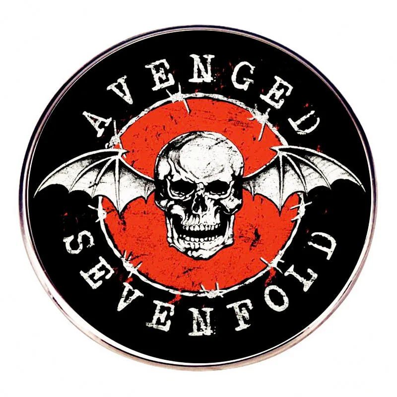 Avenged Sevenfold Rock Band Metal Badge Punk Gothic Style Brooch Dull Black Pins Fashion Jewellery Backpack Accessory Gifts