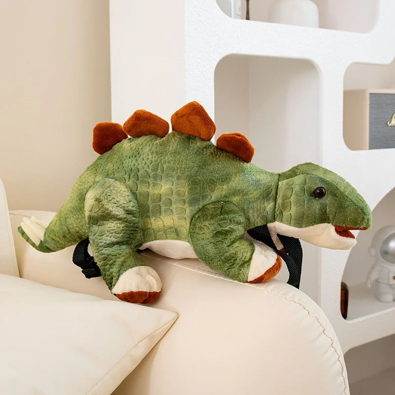 Realistico dinosauro peluche soffice vita reale animali di peluche triceratopo zaino per bambini zaino per ragazzo regalo di compleanno