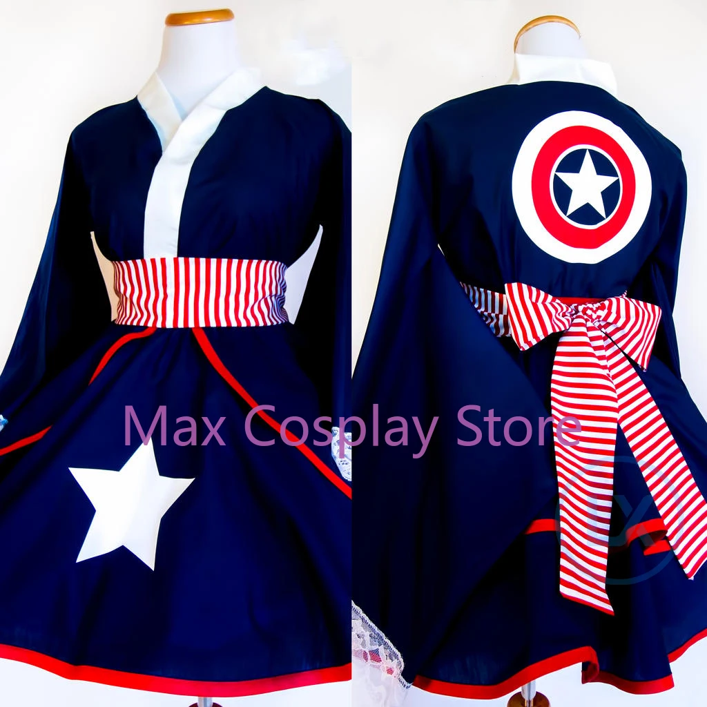 Max Anime Game Film Characters Kimono Dress Cosplay Costume Lolita Kimono Dress Full Sets Custom Made Female Halloween Gift