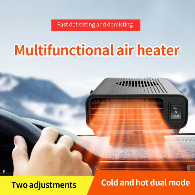 12V/24V Winter Car Heater Fan 200W Electric Cooling Heating Auto Windshield Defroster Defogging Demister Car Anti-Fog Heater