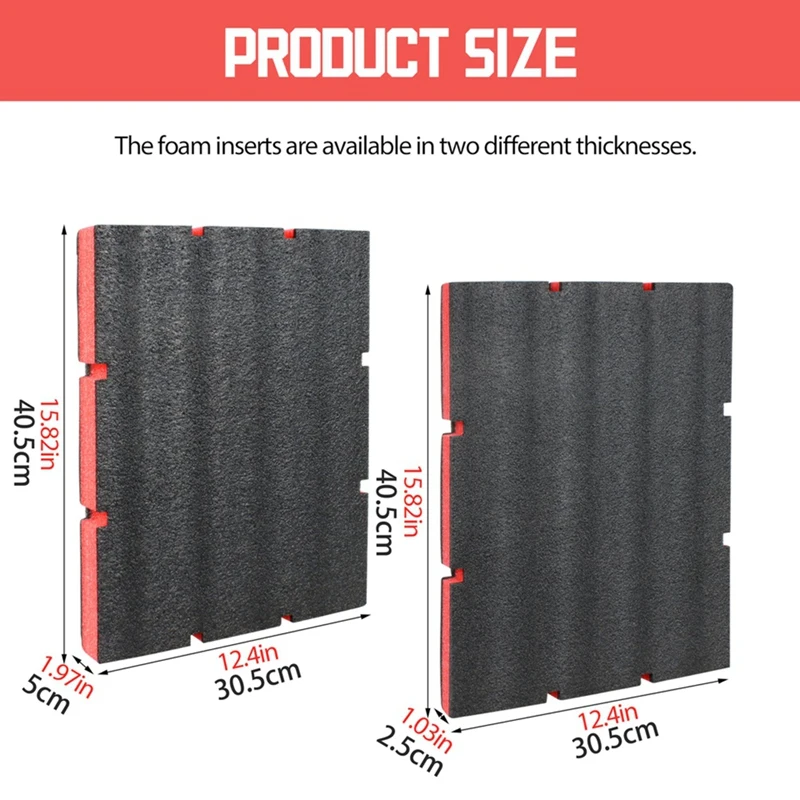 DTA5 Foam Tool Organizer Inserts for 48-22-8442/8443 Drawer Boxes, Shockproof EPE, 25/50mm Thick