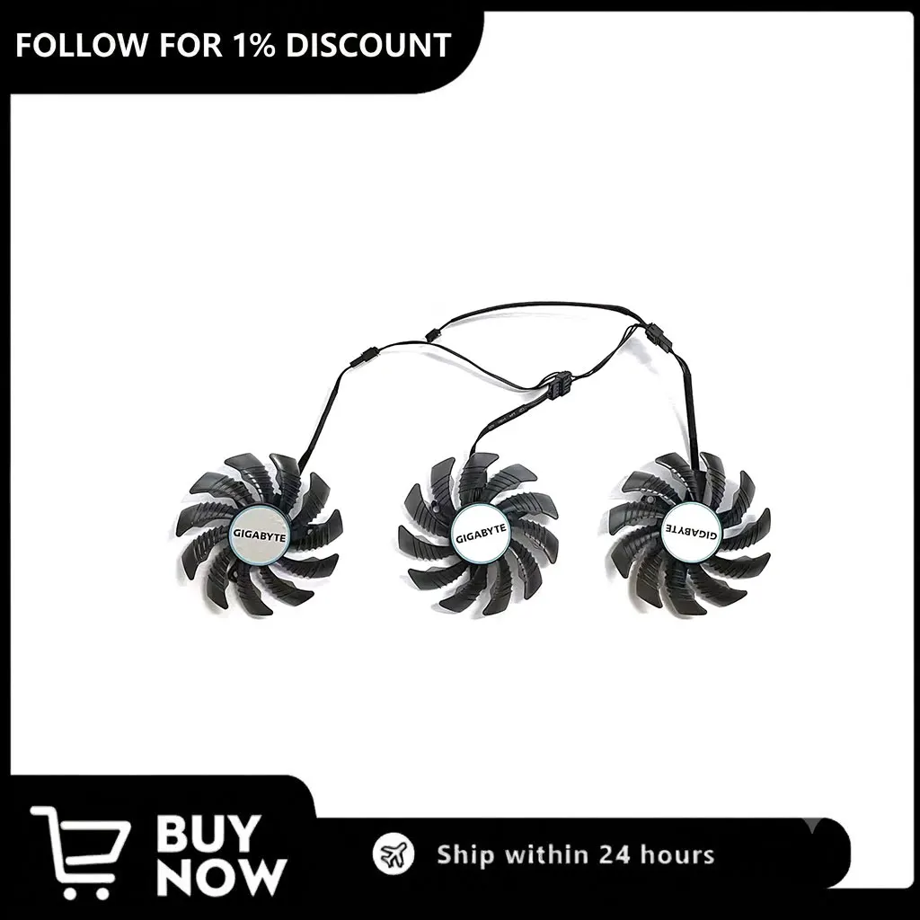 Cooling Fan for Gigabyte Radeon RX6600 6600XT 6700XT Falcon Graphics Card PLD08010S12HH 78MM 4PIN GPU Fan