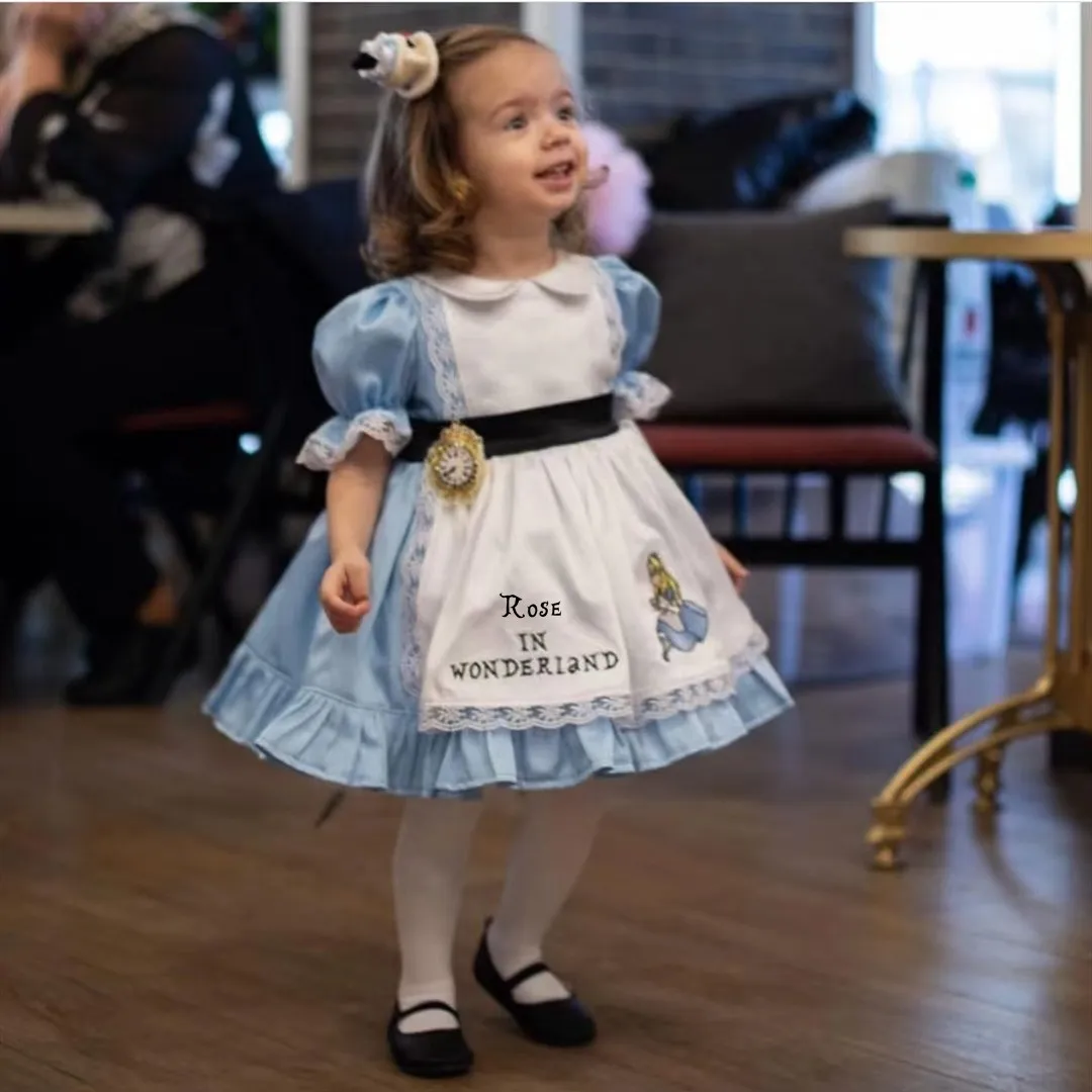 0-12y bebê menina verão unicon bordado turco do vintage lolita princesa vestido de baile para o feriado de aniversário casual eid