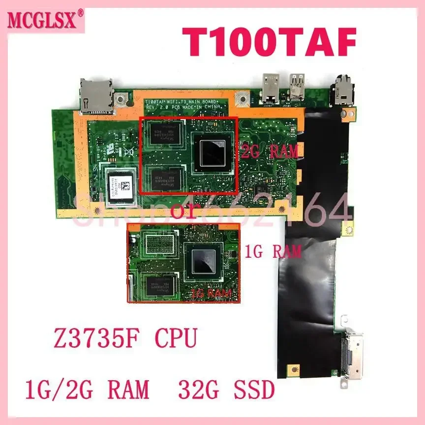 T100TAF With Z3735F CPU 32GB-SSD 1GB / 2GB-RAM Motherboard For ASUS T100TAF Mainboard 100% Tested OK