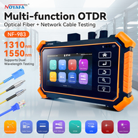 NOYAFA 4 Inch OTDR Tester Active fibe Fiber Optic Reflectometer with VFL OLS OPM Event Map 24/26dB for 100km Fiber Tester