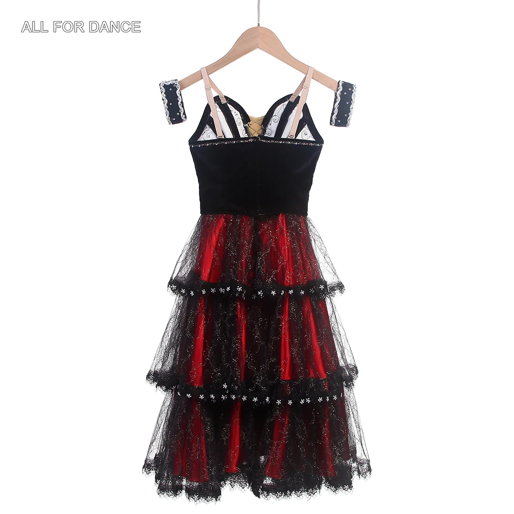 B24101 Customized Black/Red Length Romantic Ballet Tutu Professional Ballet Tutu Girls & Women Stage Performance Dance Costumes