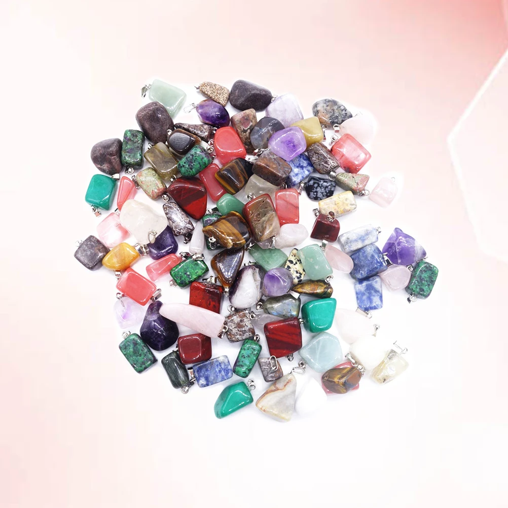 

20pcs Stone Pendant Color Beads Jewelry Accessories DIY Supplies Natural Stones Handmade Gifts Necklace Bracelet Earrings