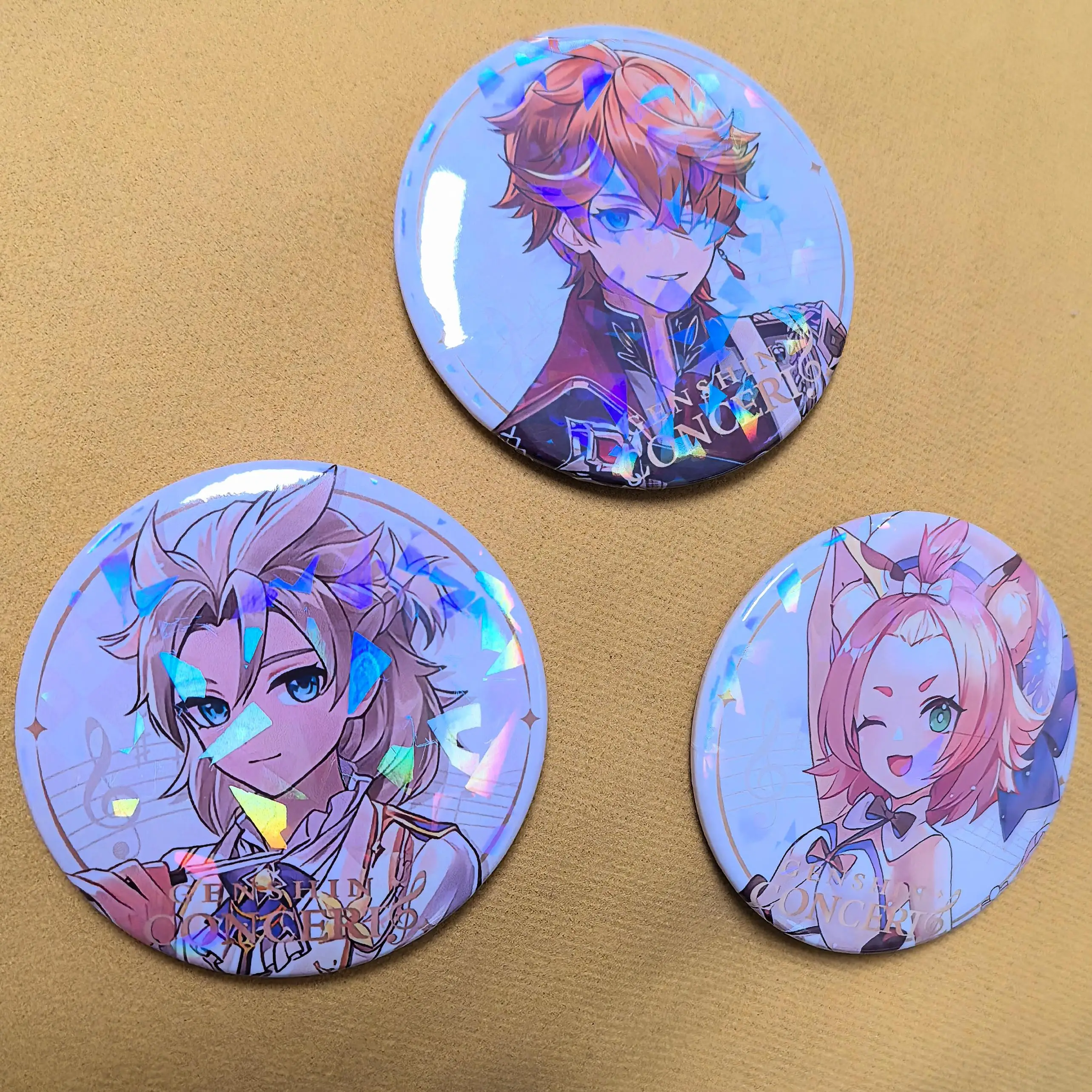 1PC Anime Game Genshin Impact Tartaglia Zhongli Xiao Concert Badges Brooches Clothes Scarves Pins Decorations Beautiful Gifts