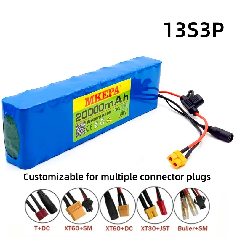 MKEPA Original Special offer For 48v 20000mAh 18650 Li-ion Battery Pack 13S2P Conversion Kit Bafang 30A fuse