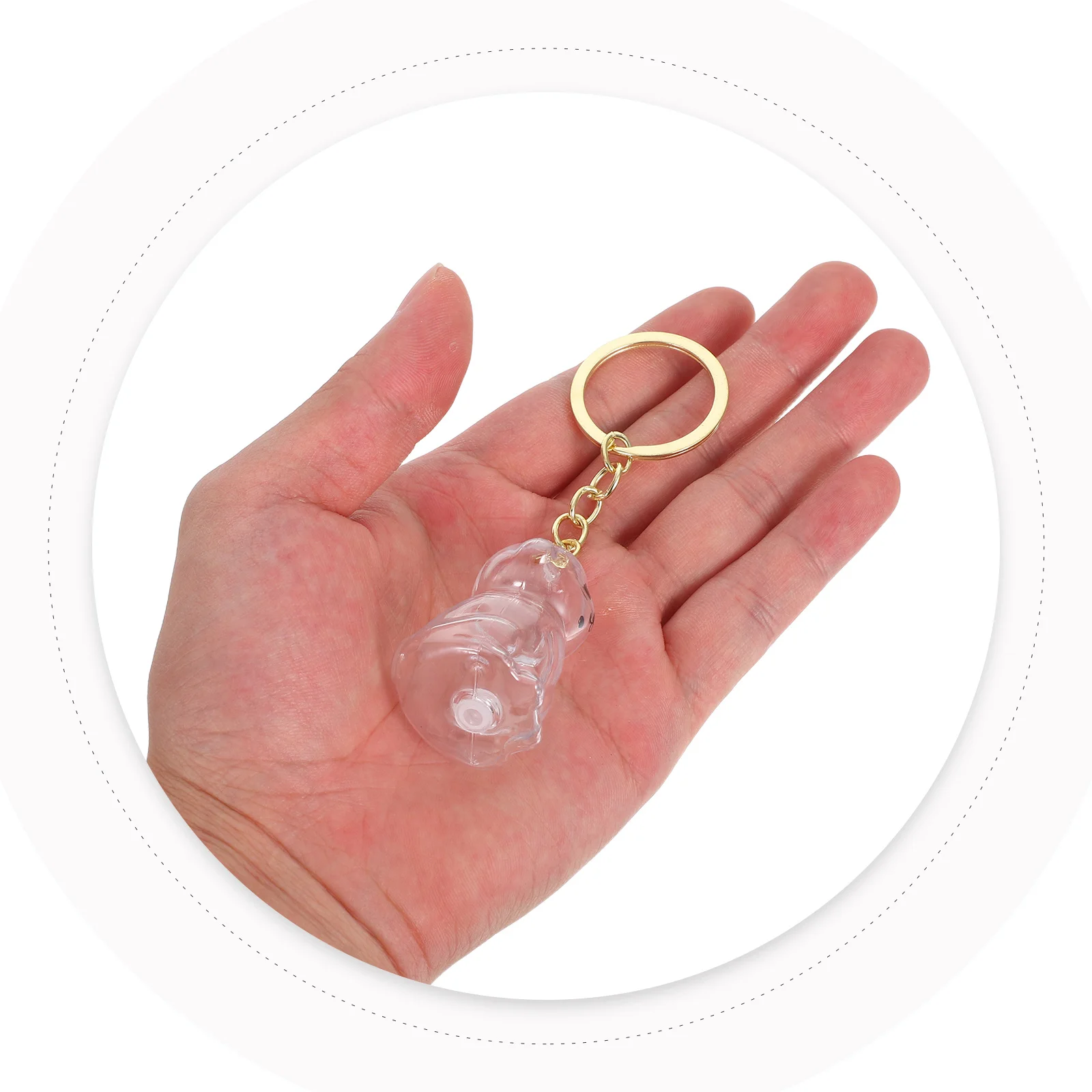 

4Pcs Pet Hair Keepsake Storage Keychain Box Transparent Capsule Dog Cat Memorial Holder Portable Bag Charm Souvenir Remembrance