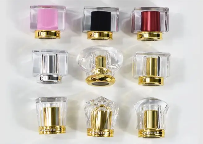 Perfume Bottle Use Lid Acrylic Sarin Diamond Crown Square Cap 50PCS/LOT