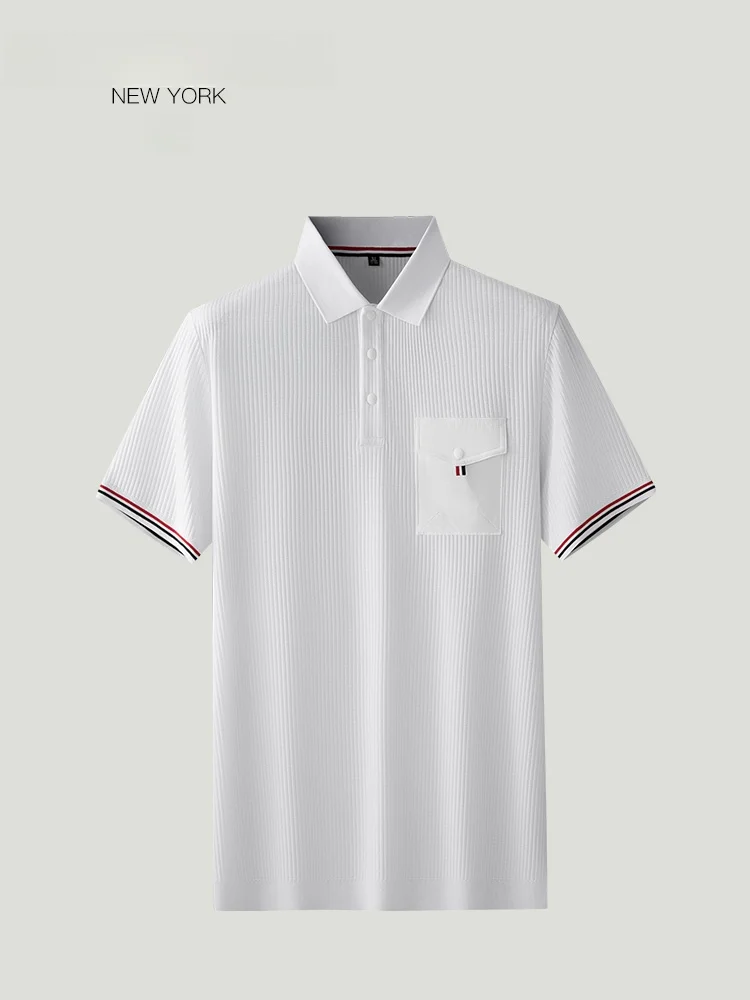 

THOM BEAUN: Новая летняя коллекция — мужская футболка премиум-класса с коротким рукавом, комфортная, в полоску, с вышивкой, для повседневной носки