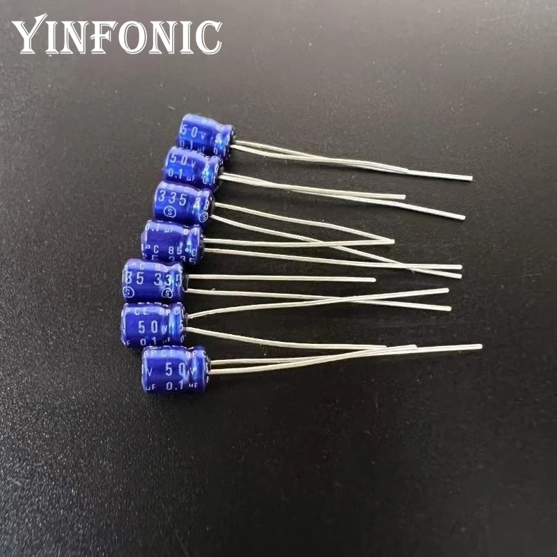 20 Pz/100 Pz 0.1uF/50V ELNA Non polare Blu CE-BP 4x7mm 50V0.1uF HiFi FAI DA TE Audio Condensatore Elettrolitico