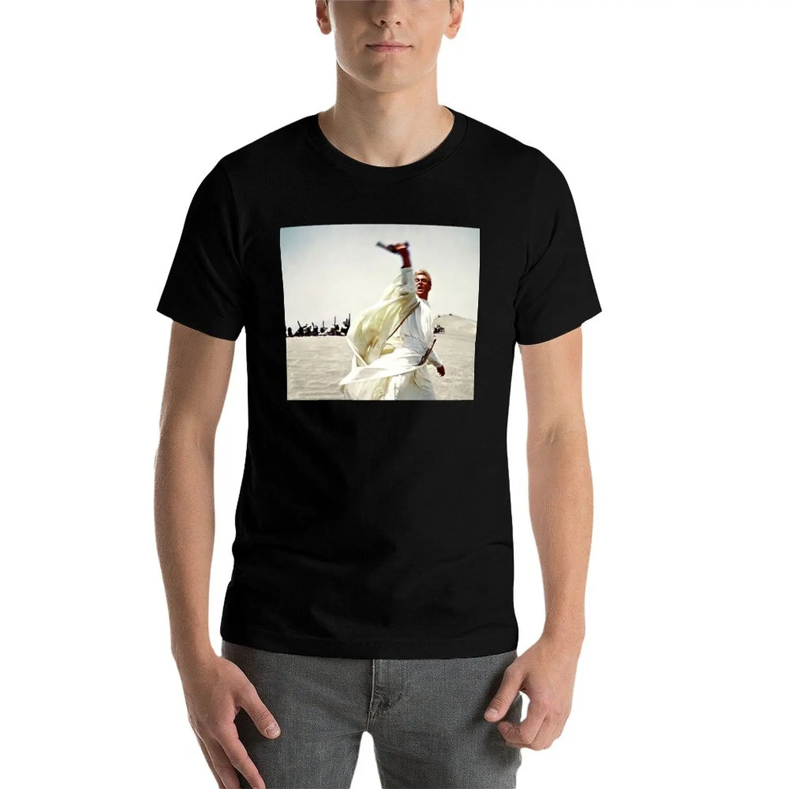 لورانس ل العربية القطن تي شيرت تي شيرت العجاف مضحك ل تي شيرت رجل رجل ديفيد T-shirt.png القمصان