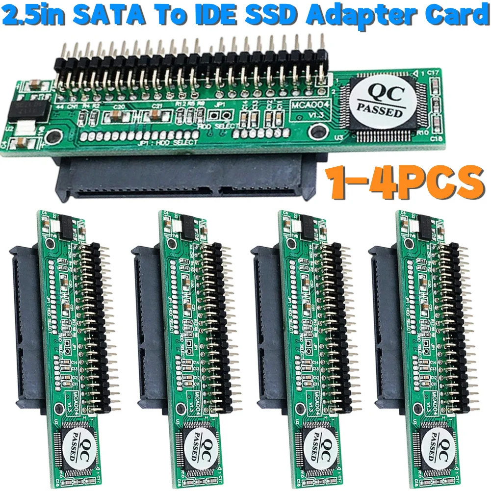 2.5in SATA To IDE SSD Riser Card Mini Hard Drive Converter Card 7+15-Pin Female To 44-Pin Male Support ATA 66/100/133 for Laptop