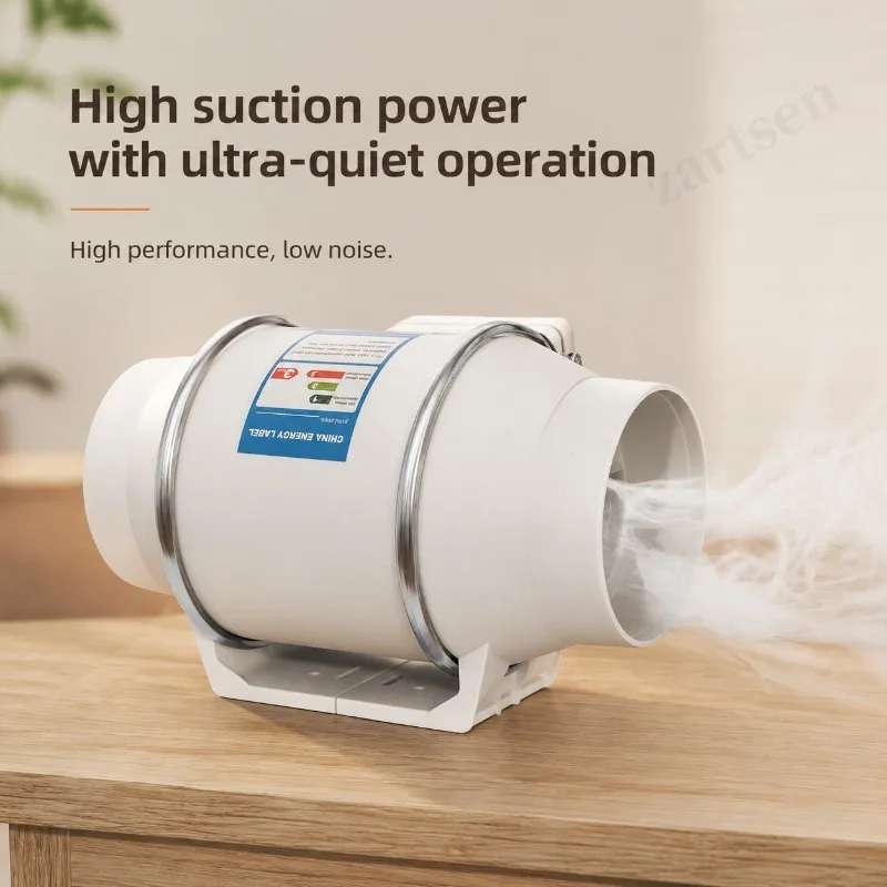 Remote Control Exhaust Fans Home Inline Pipe Duct Extractor Ventilation Kitchen Toilet Air Clean Ventilator Diagonal Flow Fan