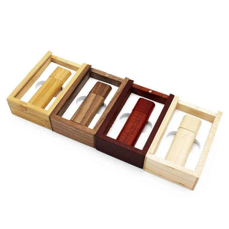 Wooden Flash Drive 64GB Free Custom Logo Pen Drives 32GB Maple Wedding Gift Memory Stick 16GB Bamboo U Disk 8GB External Storage