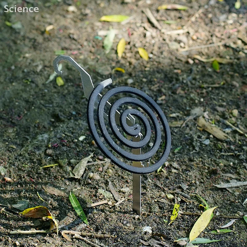 Outdoor Multifunctional Stainless Steel Hook Mosquito Coil Bracket Bottle Opener Measuring Ruler Foldable Insert