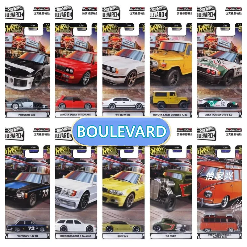 

Ассорти Hot Wheels Premium Boulevard Real Riders BMW Литье под давлением и игрушечные транспортные средства 1/64 Hotwheels Подарки Игрушечный автомобиль «Назад в будущее»