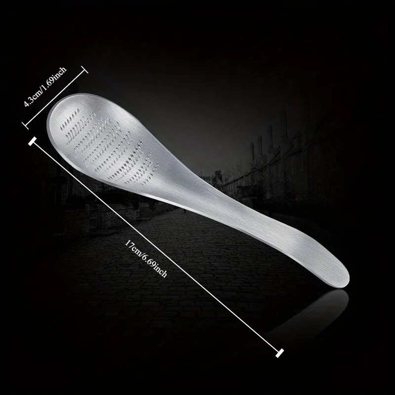 Stainless Steel Garlic Ginger Fruits Root Vegetable Grater Grinder Spoon for Kitchen