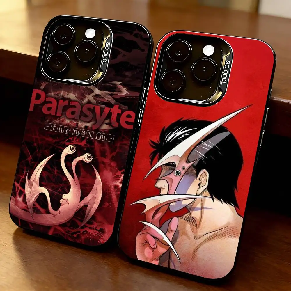 Anime p-Parasyte-e Phone Case For iPhone 17,16,15,14,13,12,11 Plus,Pro Max,XS,Colorful Silver Phone case Funda Cover