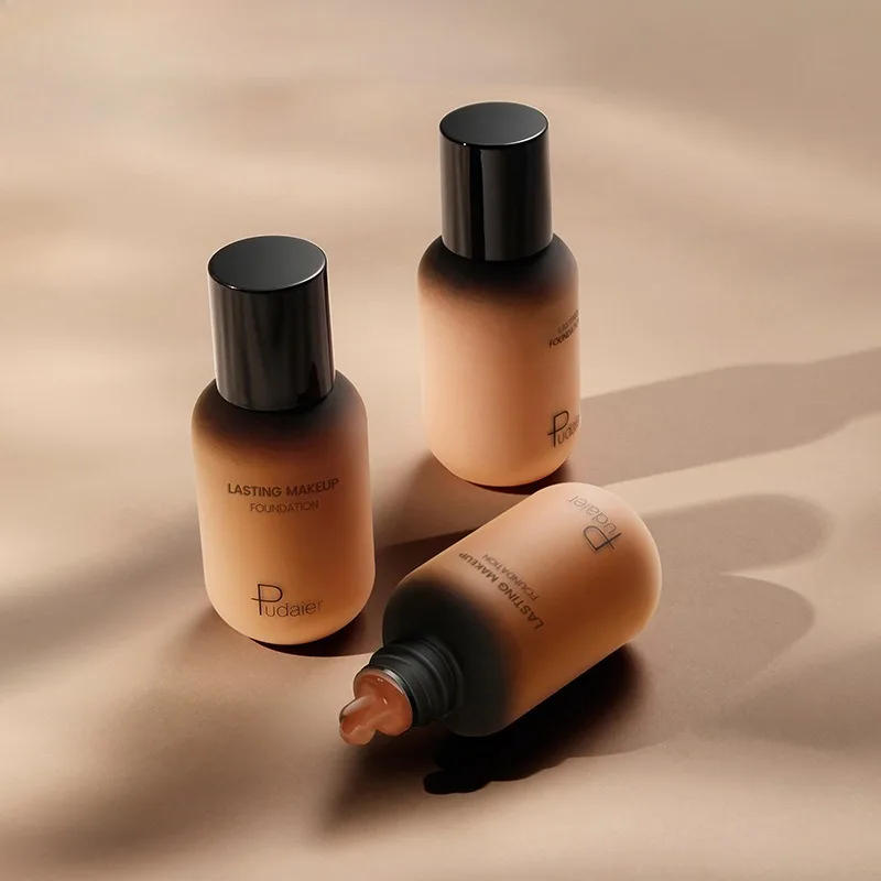 1PCS Natural Liquid Foundation คอนซีลเลอร์ฐานแต่งหน้า Moisturizing กันน้ํา Nude แต่งหน้าเนื้อผลิตภัณฑ์ความงาม