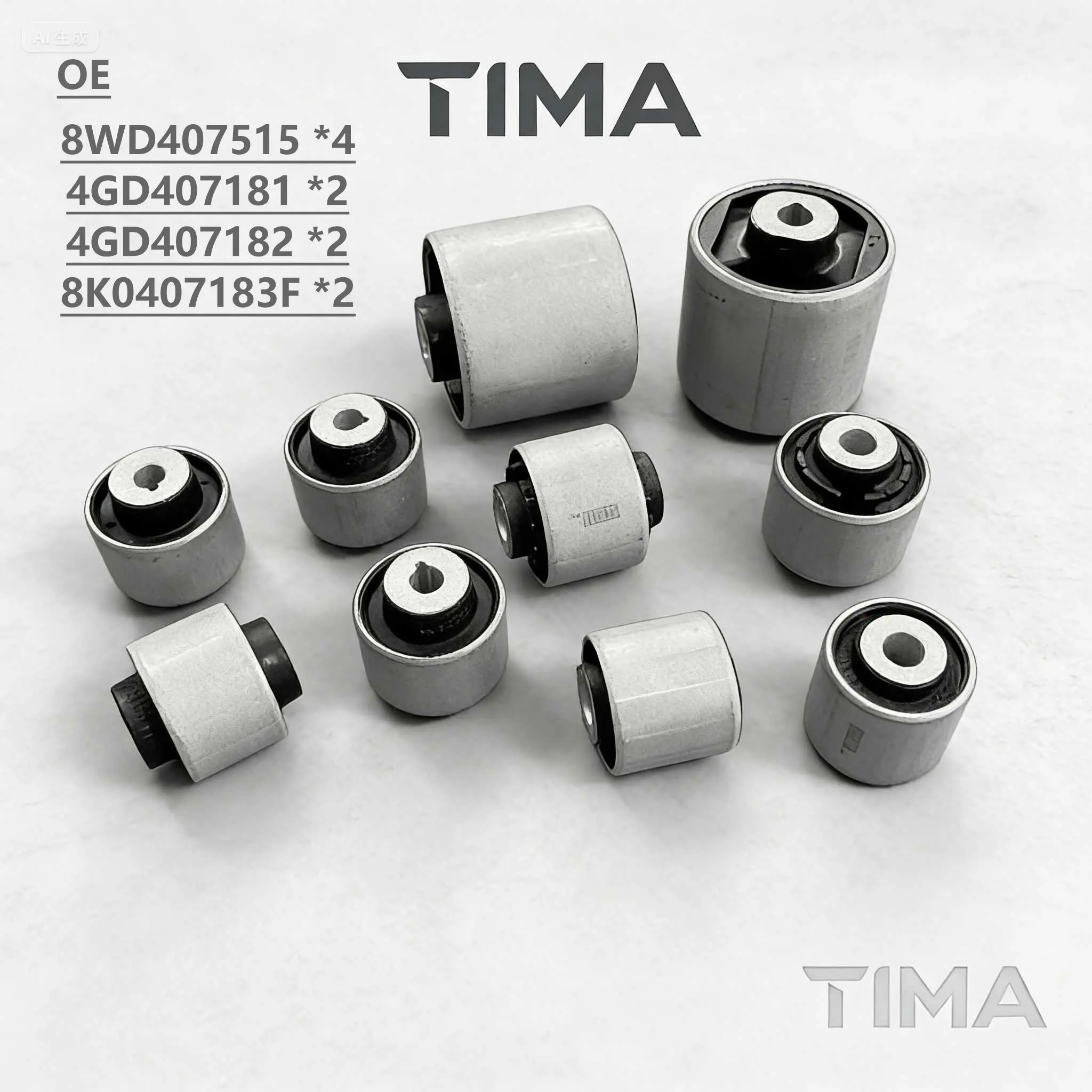 8K0407183F/8WD407183 8WD407515 4GD407181 4GD407182 Front Control Arm Bushing Kit for Audi A4 B8 A5 Q5 S4 S5 RS5 SQ5 2010-2018