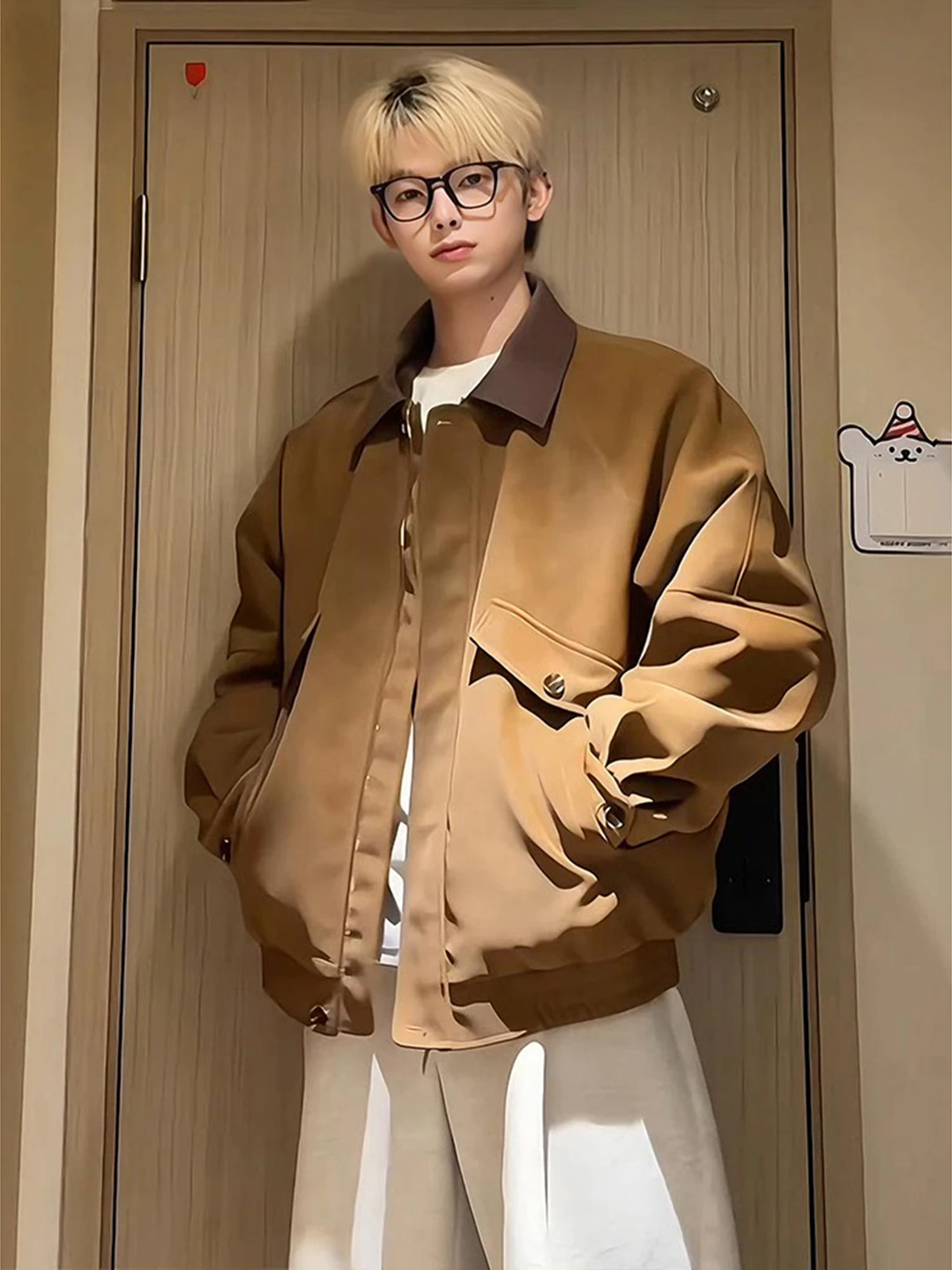 

Мужская зимняя куртка из искусственной кожи на флисовой подкладке с воротником-стойкой, рабочая куртка Mountain Eagle, хлопковая куртка в американском стиле на молнии