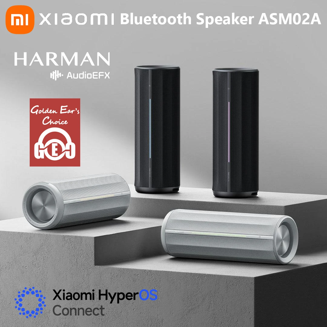Xiaomi Bluetooth Speaker BT5.3 LHDC 5.0 93dB 40W HARMAN AudioEFX IP67 4800mAh Battery Life Outdoor Protable RGB Sound ASM02A
