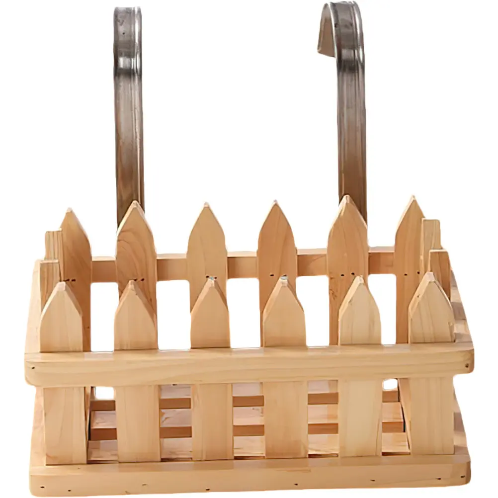 

Подвесная корзина-ведро для ванной из дерева и металла, креативная корзина для хранения для ванной комнаты, сауны, многофункциональная подставка для мыла в душе, поддон над ванной