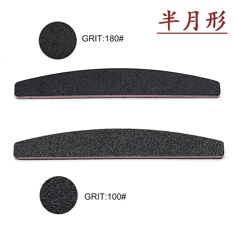 wholesale  100 pcs Black Nail Files red core nail file Buffer  nail tool professional nail file