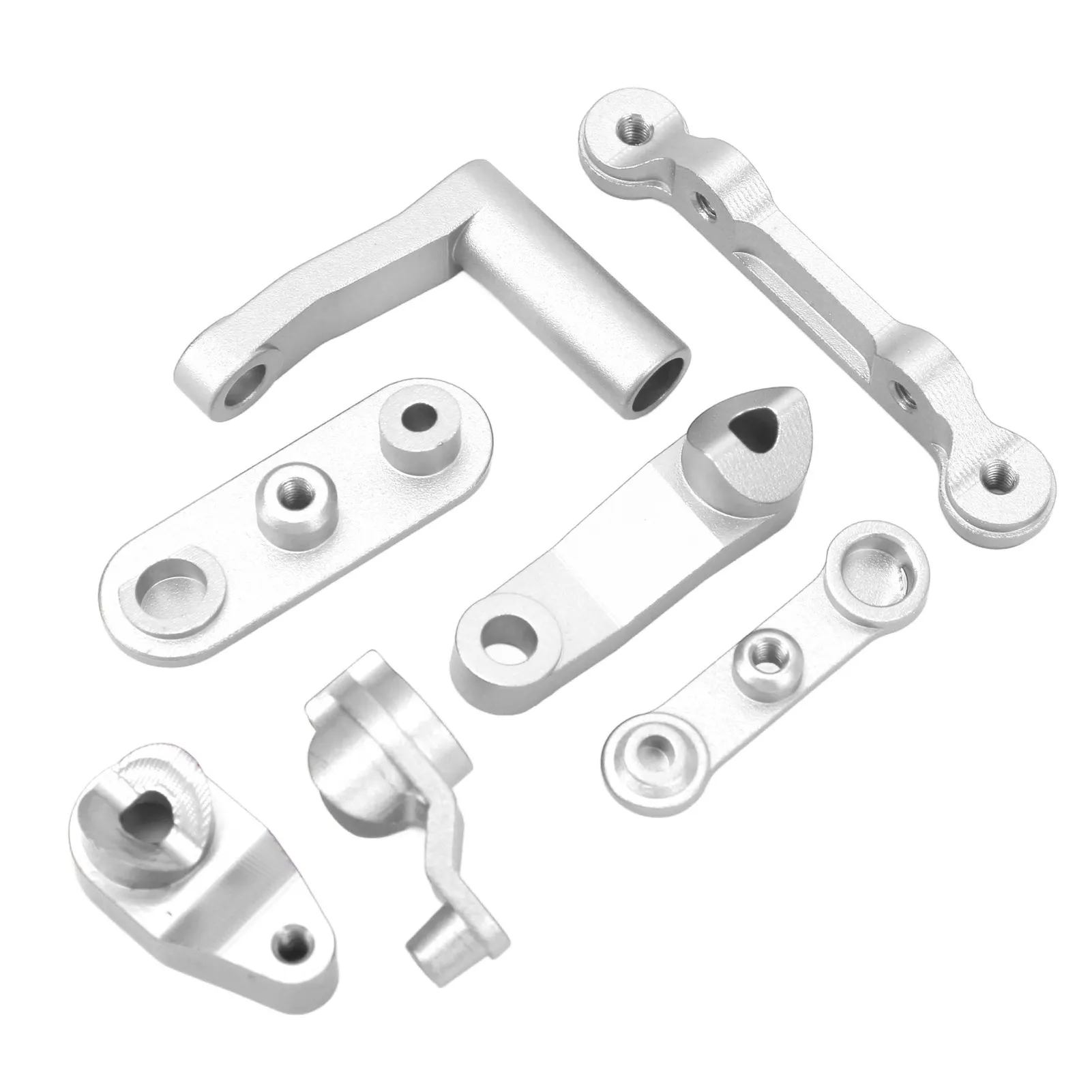 Ensemble de direction RC en métal de qualité supérieure, pièce de mise à niveau en alliage d'aluminium, ensemble de manivelle de direction RC pour voitures LOSI Baja Rey Rock Rey 1/10 RC