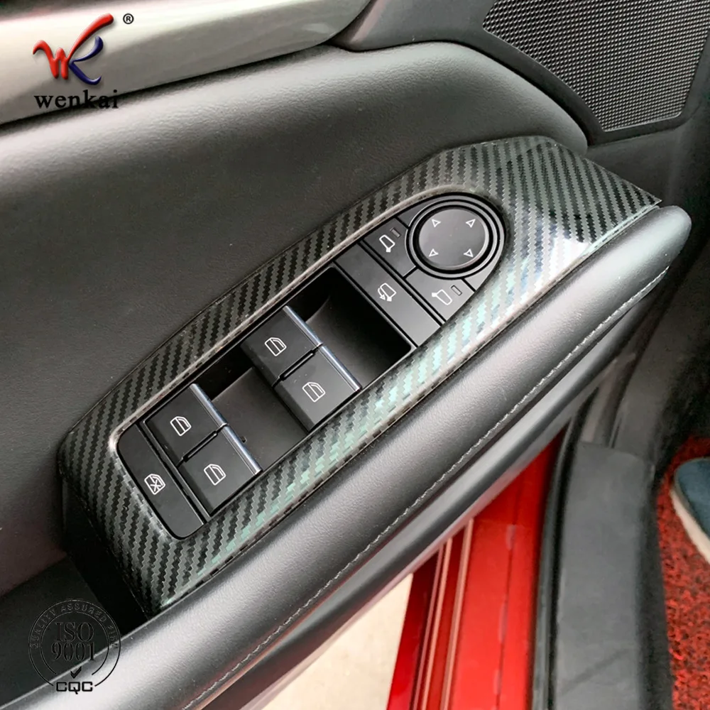 

Панель переключателя LHD для автомобиля, панель переключателя для Mazda 3 Axela 2019-2024, аксессуары для интерьера из АБС-углеродного волокна