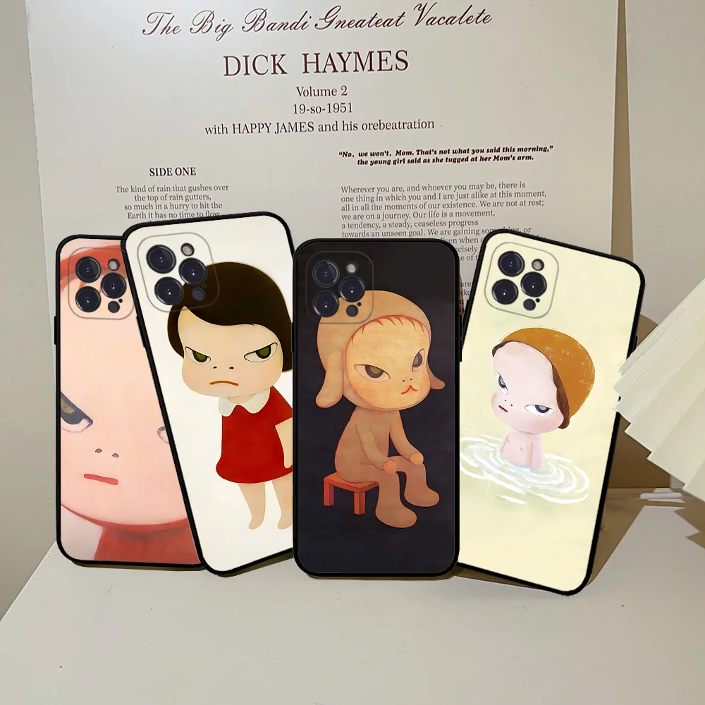 Yoshitomo Nara Art Чехол для телефона для IPhone 16 15 14 11 12 13 Mini Pro XS Max Cover 6 7 8 Plus X Funda Shell