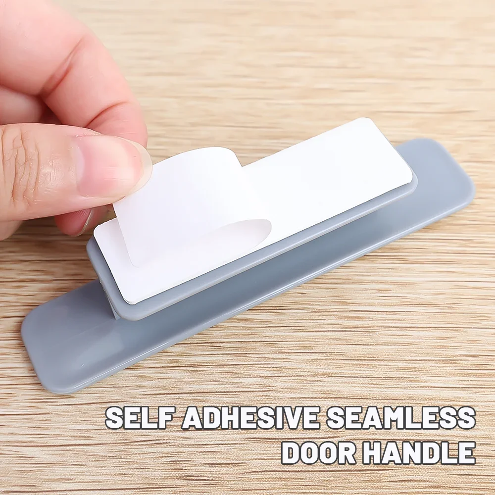 4/2PCS Window Cabinet Drawer Handles Self-adhesive Door Wardrobe Handle Organizer Paste Open Sliding Door Knob Auxiliary Device