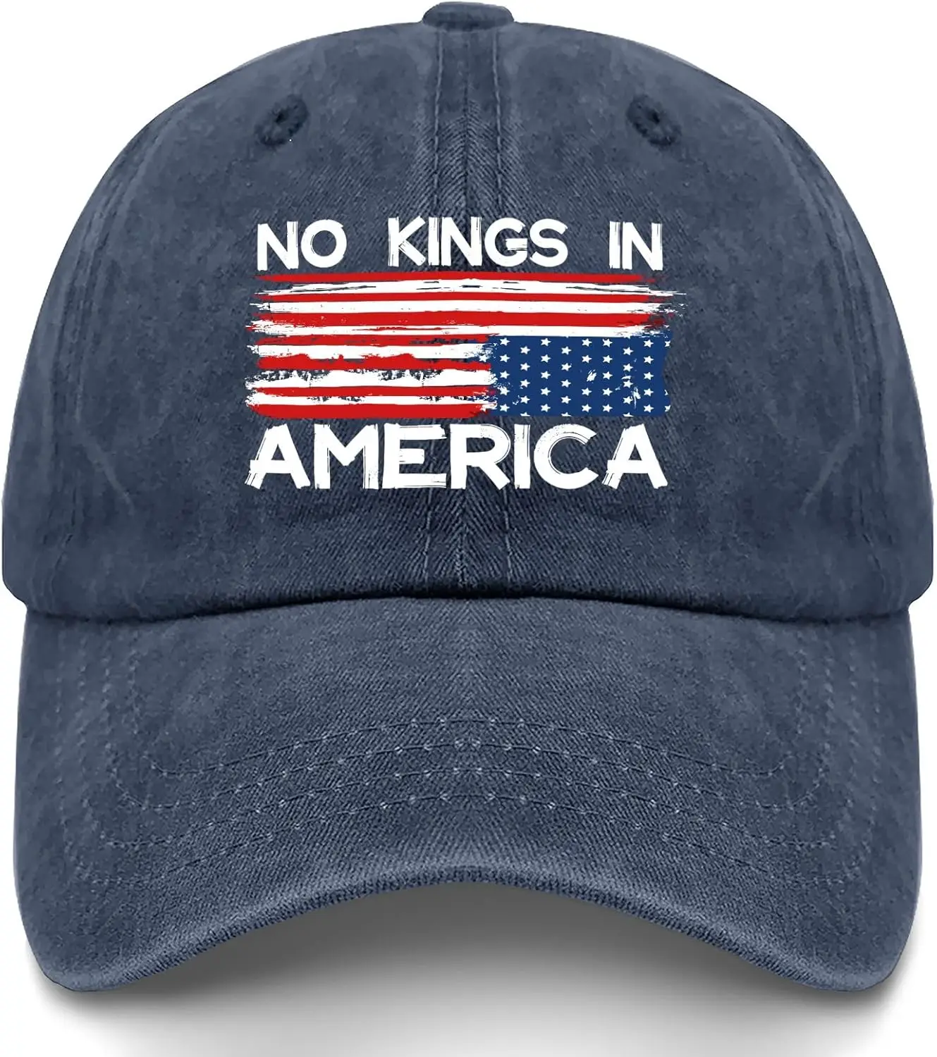 No King in America Hats for Womens Funny Washed Distressed Baseball Cap