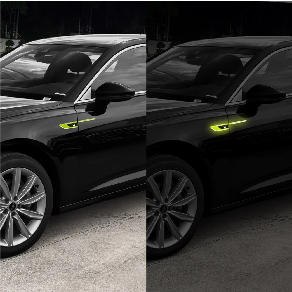 2Pcs Car Body Trunk Safety Warning Mark Car Emblem Reflective Sticker For Volvo Rdesign S80L S60 XC60 XC90 V40 V50 V60 T6 S90
