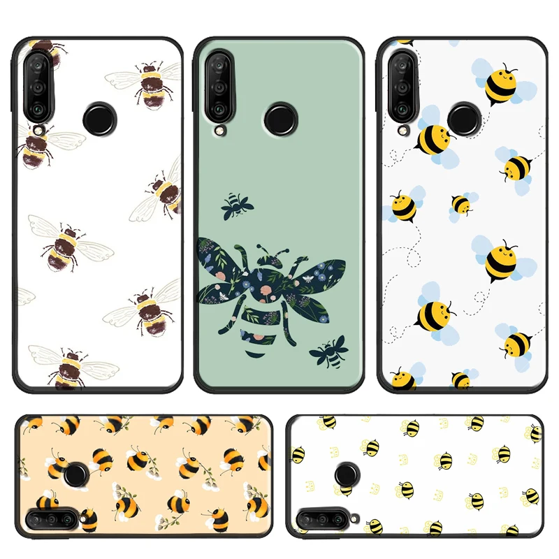 Bee Bumblebee Pattern Case For Huawei P20 Lite P40 P30 Pro Mate 20 Lite P Smart 2019 Z Nova 5T Honor 50 10i 8X 9X