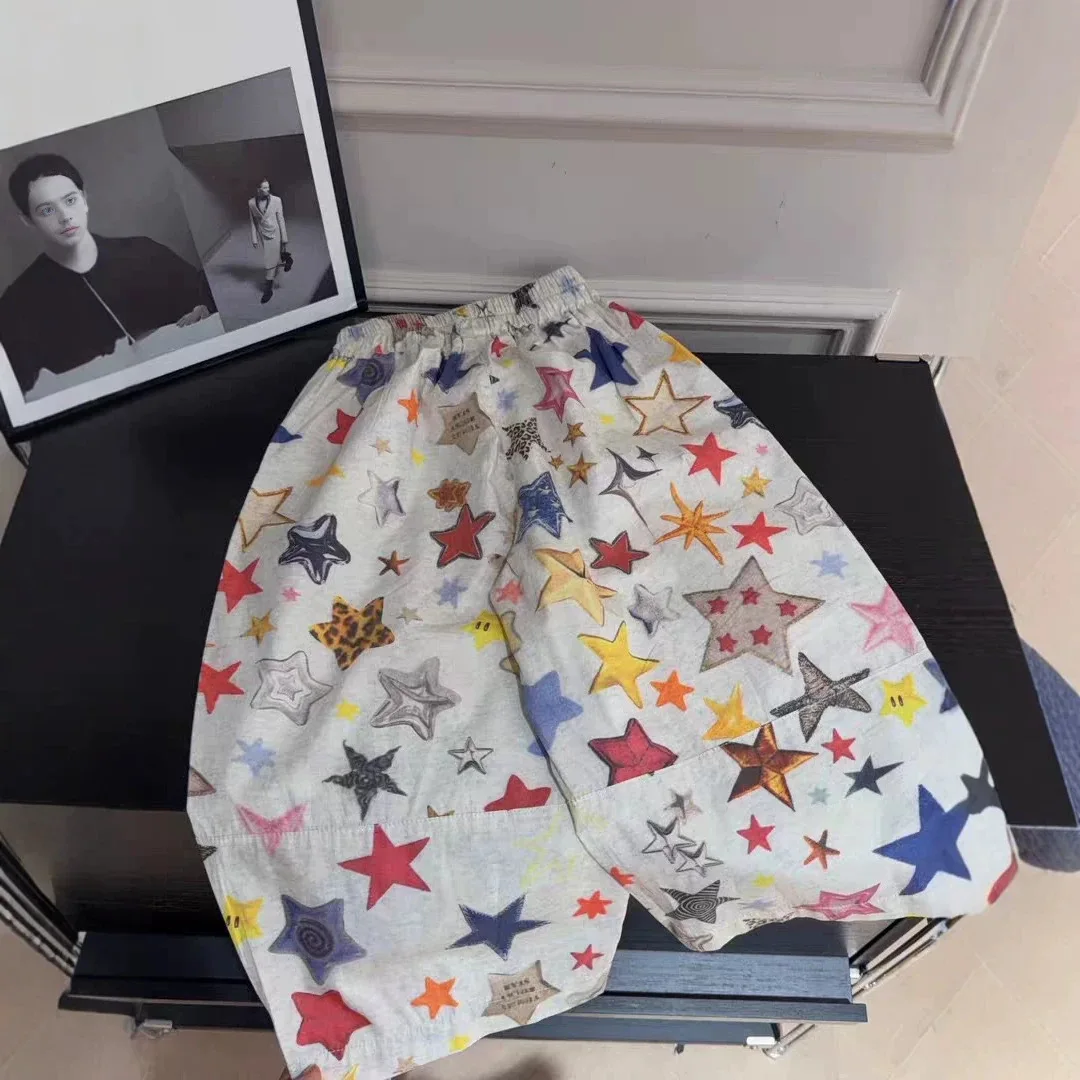 Kids Summer Trousers Star Pattern Pants For Girls and Boys