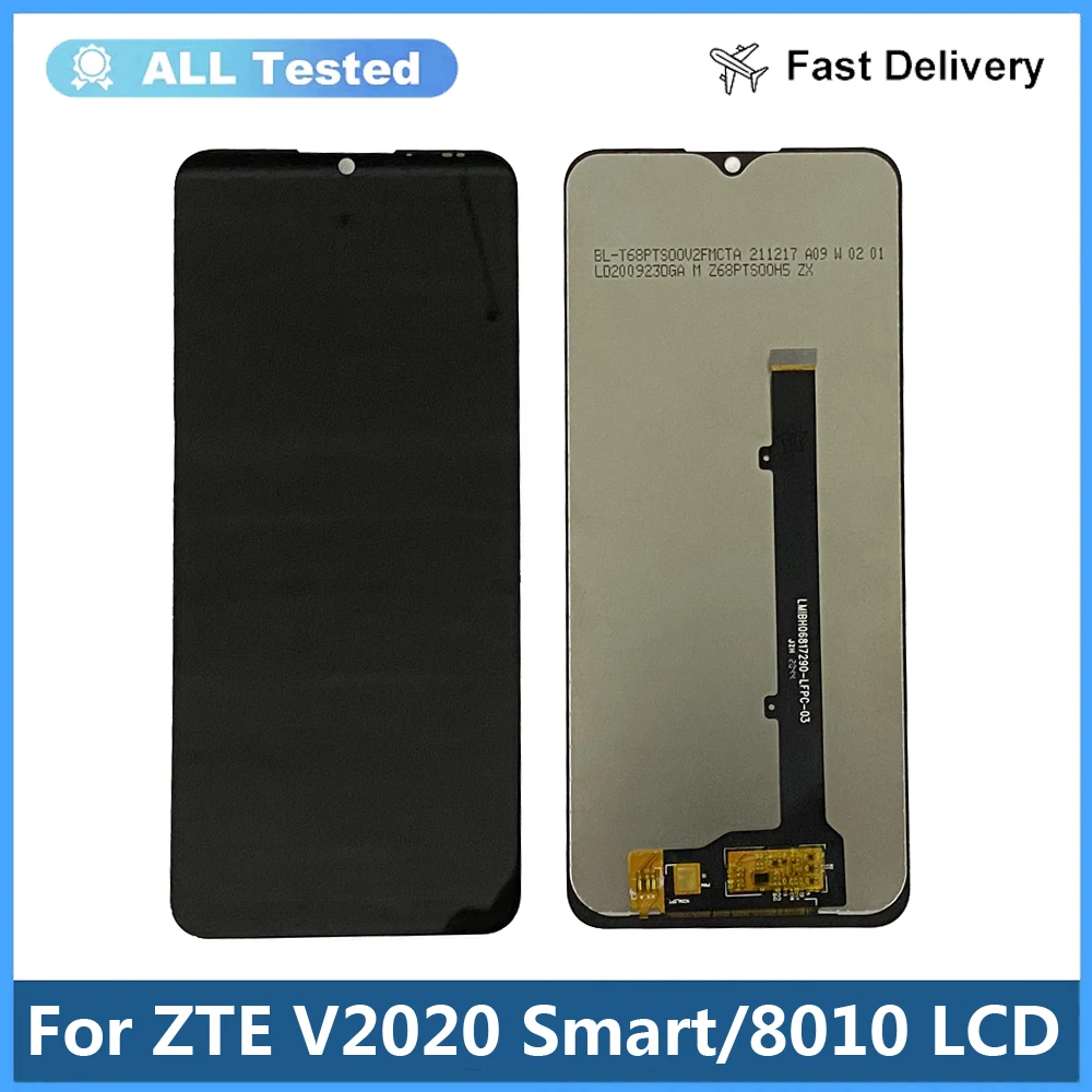 Pantalla LCD de 6,82 pulgadas para ZTE Blade V2020 Smart 8010 5G y pantalla táctil de repuesto de cristal frontal para pantalla LCD ZTE 8010 + pegamento